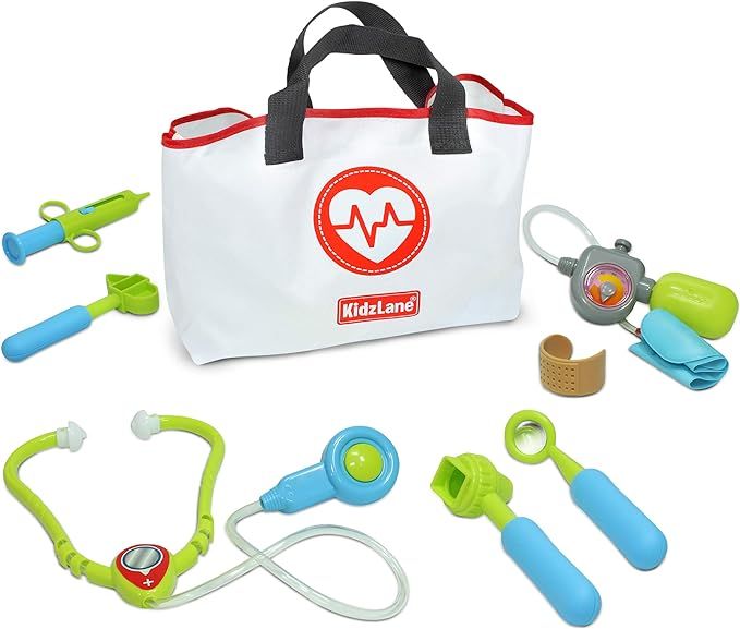Kidzlane Play Doctor Kit for Kids and Toddlers - Kids Doctor Play Set - 7 Piece Dr Set with Medic... | Amazon (US)