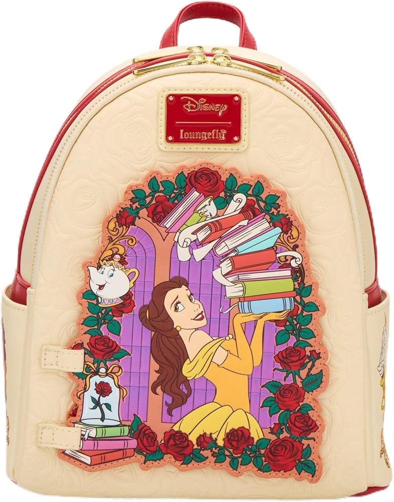 Loungefly Disney Beauty and the Beast Belle Roses Magnetic Door Mini Backpack - BoxLunch Exclusiv... | Amazon (US)