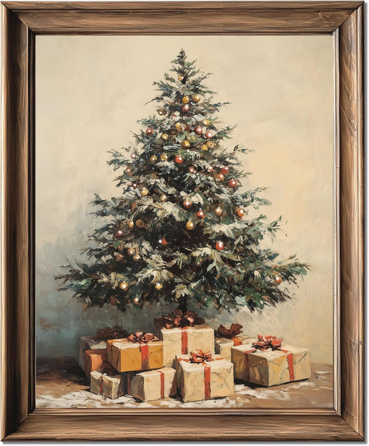 Christmas Tree Print, Vintage Christmas Wall Decor, Winter Wall Art, Antique Holiday Decoration V... | Amazon (US)