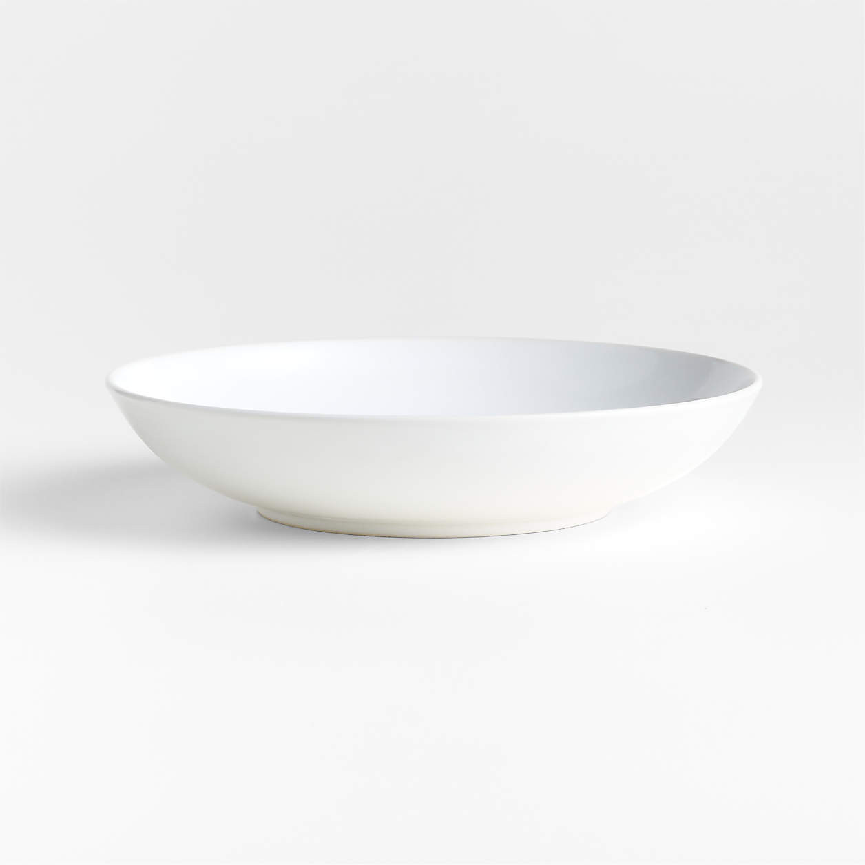Craft White Stoneware Low Bowl + Reviews | Crate & Barrel | Crate & Barrel