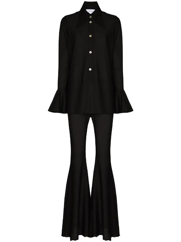 Cosmos lurex-detailing pajama set | Farfetch Global