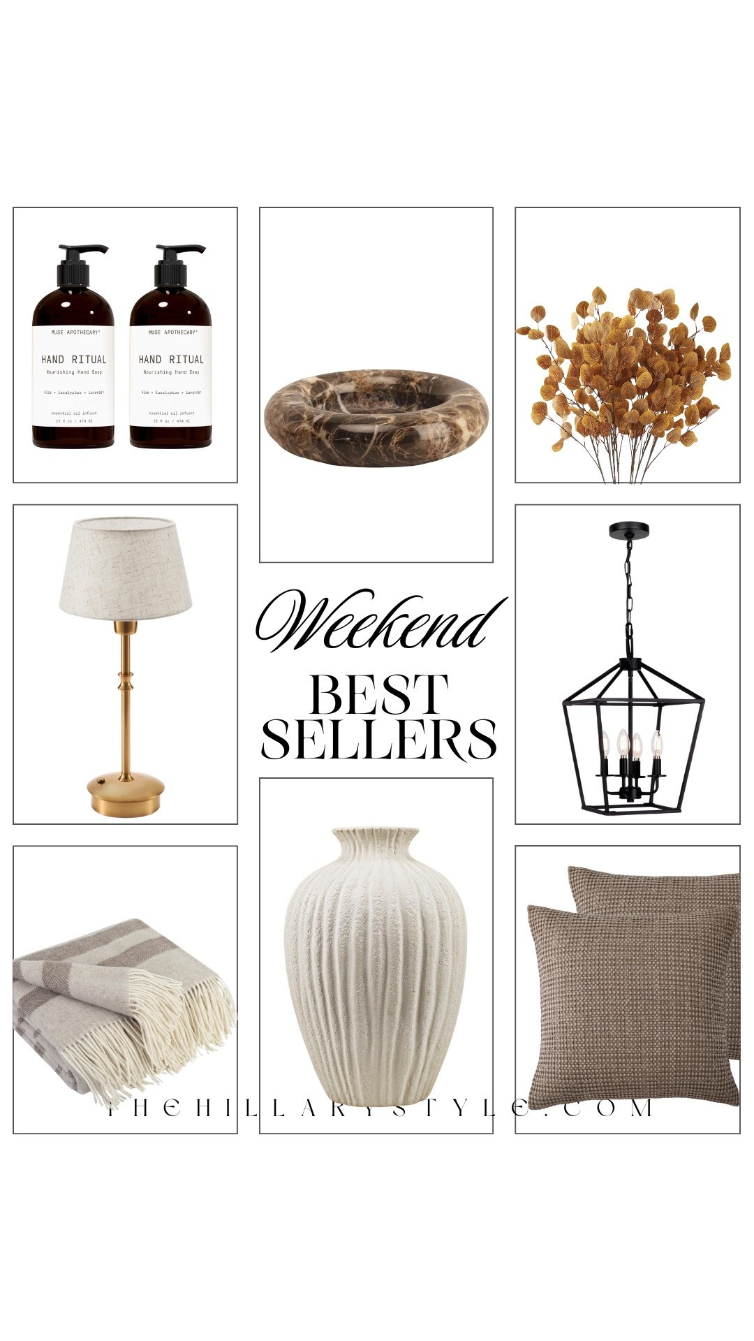 Weekend Amazon best sellers: chic + cozy home updates 🤎 From the textured ceramic vase and fall eucalyptus stems to the striped cashmere blanket and farmhouse chandelier, these are timeless accents that instantly elevate any space. Effortless touches for a warm, inviting home.

#LTKHome #LTKOver40 #LTKSeasonal