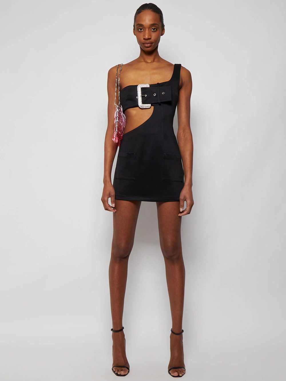 Crystal Buckle Cutout Mini Dress | The Webster