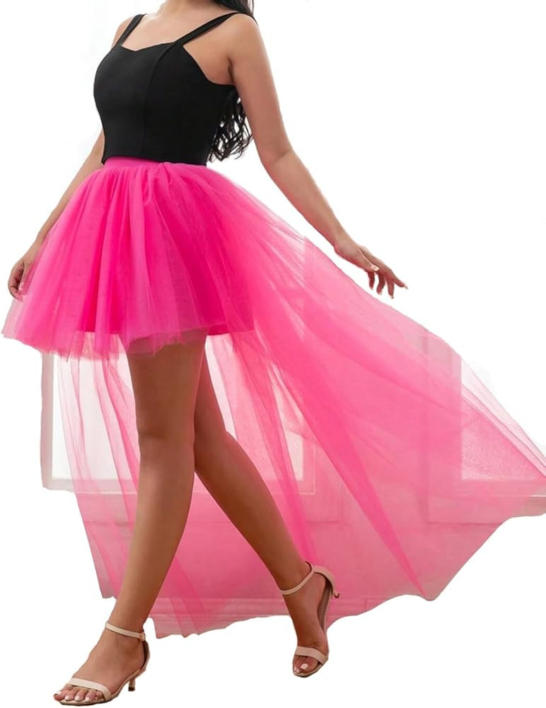 Womens High Low Tulle Tutu Skirt for Prom Party | Amazon (US)