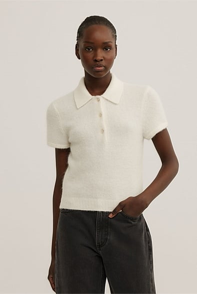 Fluffy Polo T-Shirt | Witchery (AU)