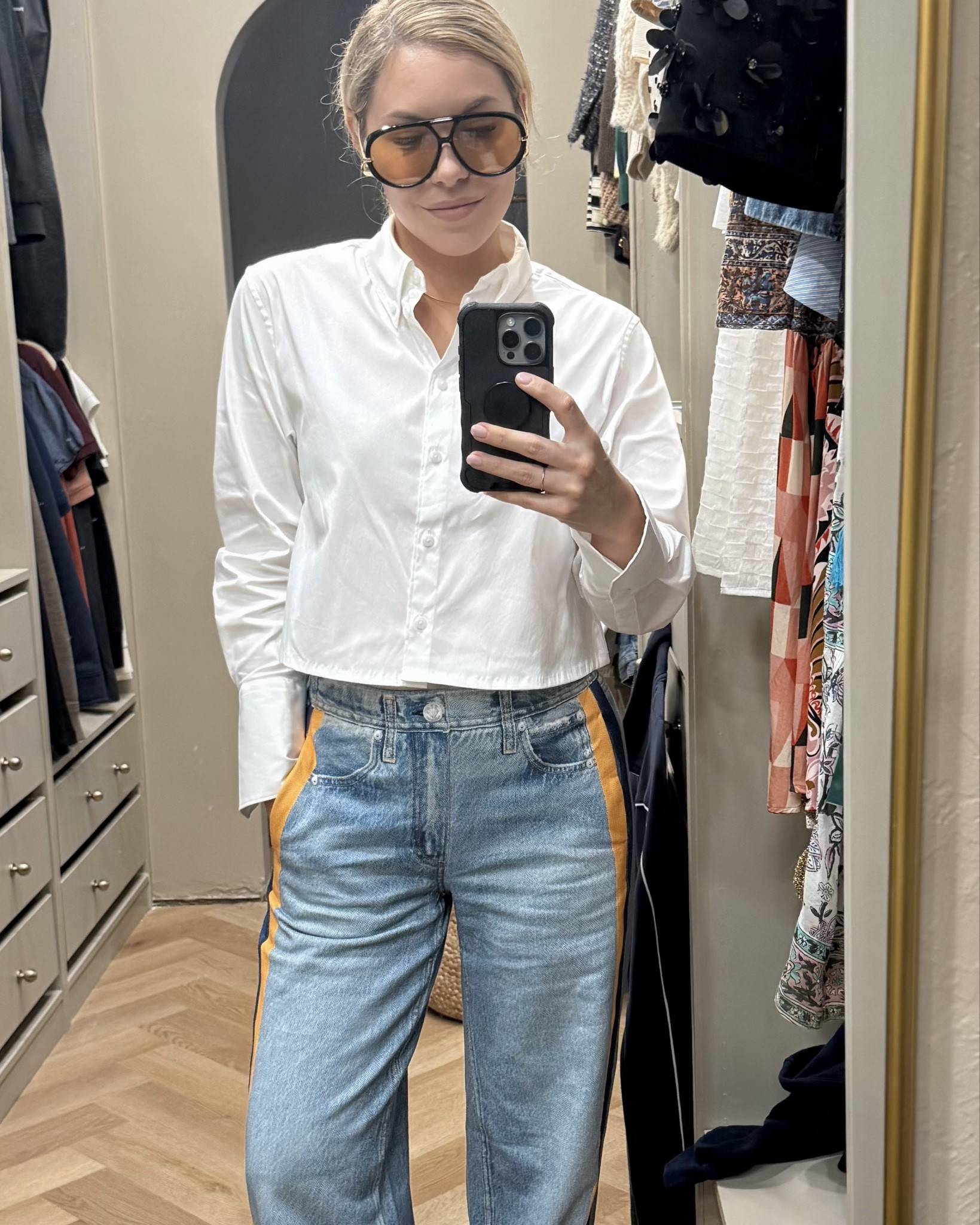 This cropped button down seems so luxe but is $20 on Amazon! And these are the viral pj jeans - I’m obsessed!


#LTKdayinmylife #LTKOver40 #LTKootd