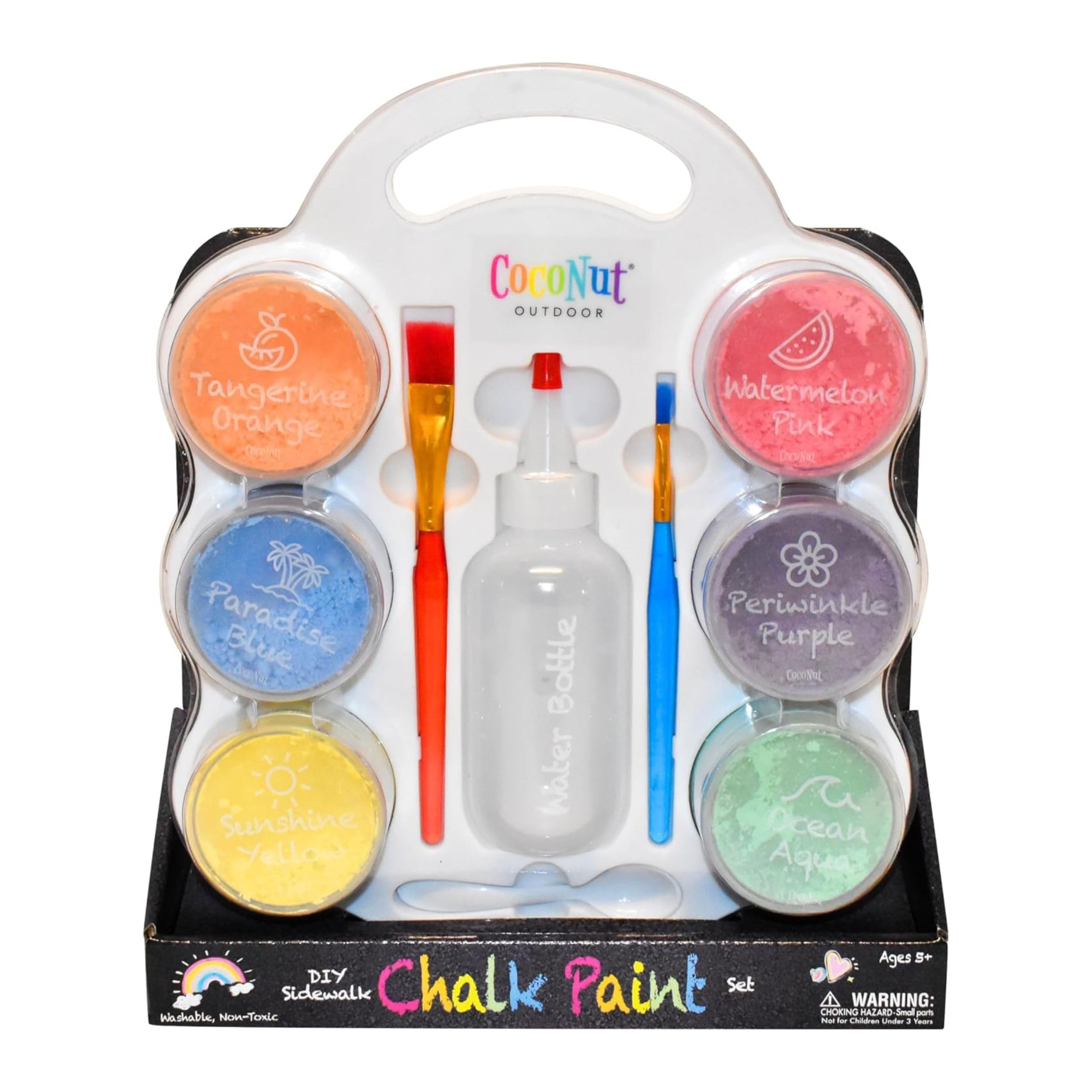 DIY Sidewalk Chalk Paint Set - Non-Toxic, Washable Powdered Chalk - Simply Mix in Water and Use a... | Amazon (US)