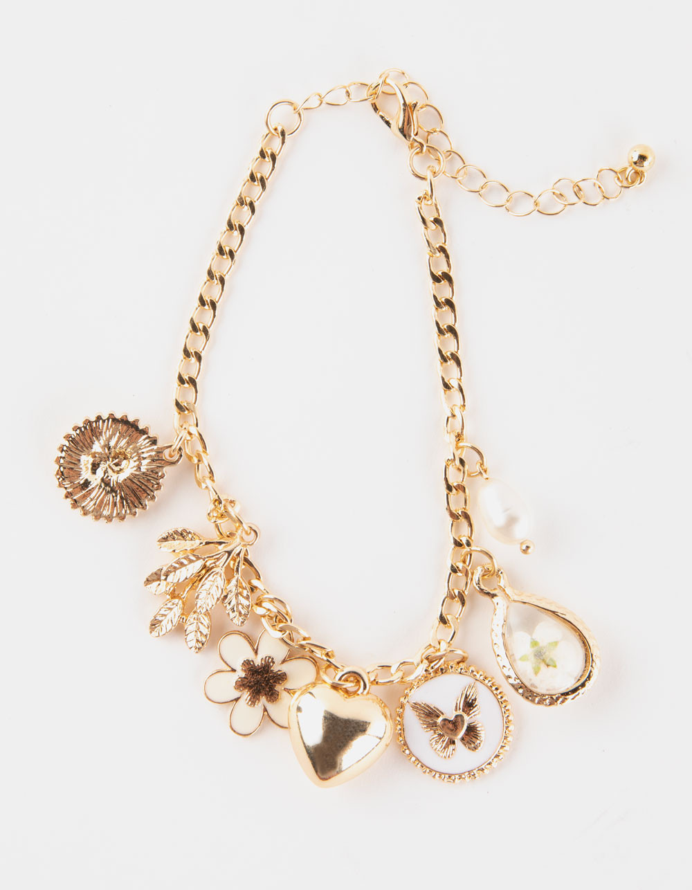 FULL TILT Butterfly & Flower Charm Bracelet | Tillys