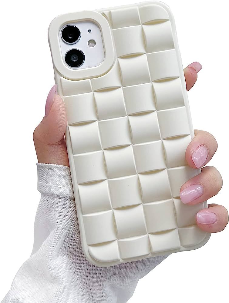 Sayoaho Compatible iPhone 11 Case, Cute 3D Plaid Desgin Case Soft TPU Full Protection Shockproof ... | Amazon (US)