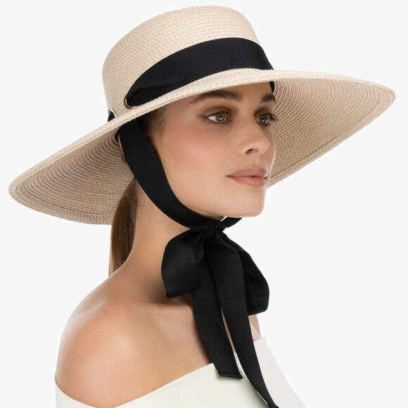 Eric Javits Artista Straw Hat - Cream/Black | Poshmark