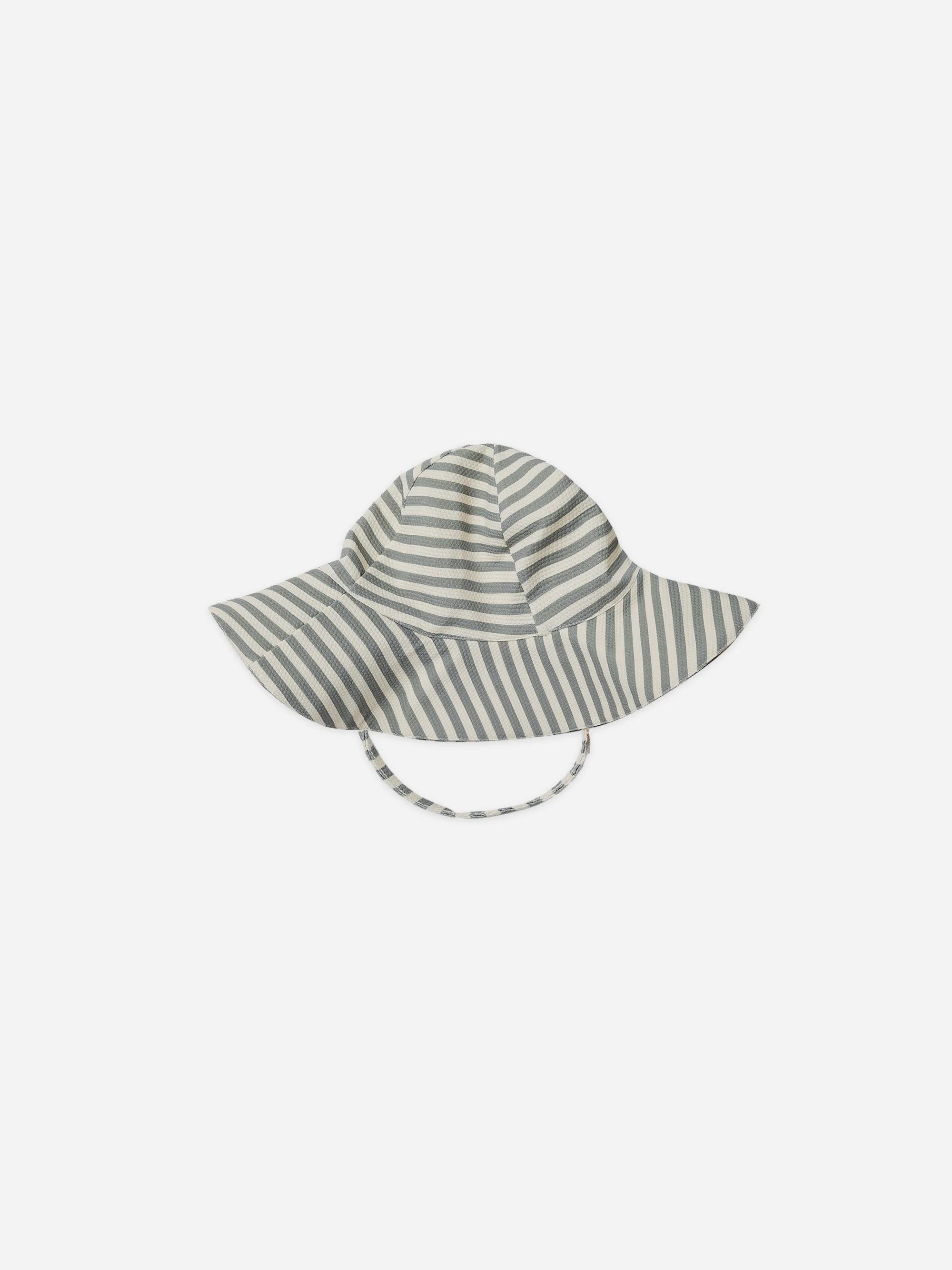 sun hat | sea green stripe | Quincy Mae