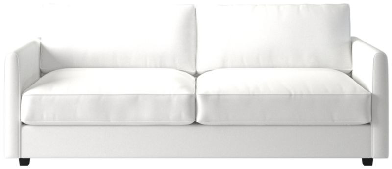 Malea 78" White Performance Fabric Apartment Sofa | CB2 | CB2