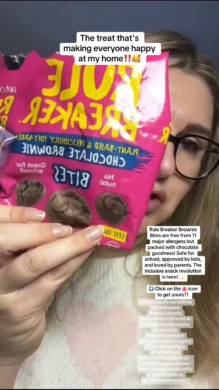Rule Breaker-Chocolate Brownie Bites

🍫 FOUND: Allergy-Safe Brownies That Actually Taste AMAZING

The treat that's making everyone happy at my home‼️🥰

Rule Breaker Brownie Bites are free from 11 major allergens but packed with chocolate goodness! Safe for school, approved by kids, and loved by parents. The inclusive snack revolution is here! 💫

 Click on the 🛍️ icon to get yours‼️

#ChocolateBrownieBites #RuleBreaker
#allergyfriendly #schoollunch #allergyfriendlysnacks #snacksafe #glutenfreesnack #momlife 

#LTKFitness #LTKOver40 #LTKKids