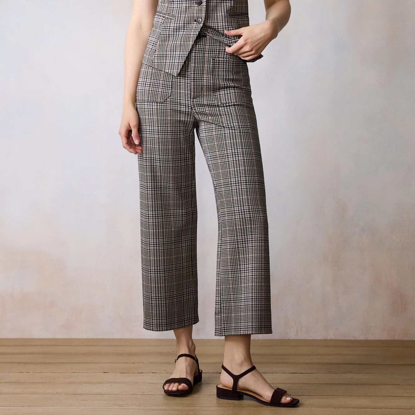 Women's LC Lauren Conrad Super High Rise Wildflower Wide Leg Crop Pants | Kohl's