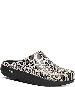OOFOS OOcloog Leopard Clogs - 11 | Dillard's