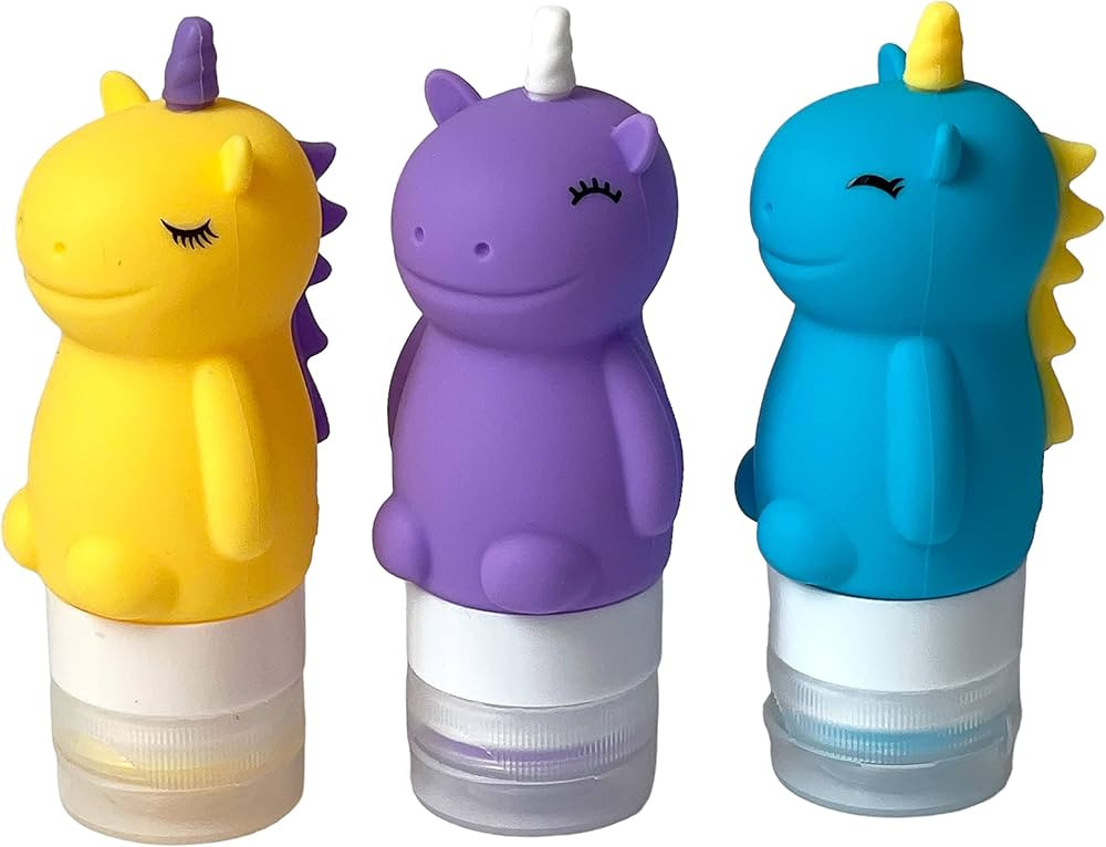 Yumbox Silicone Mini Squeeze Bottles (Set of 3 - Unicorn): Leakproof Condiment Squeeze Bottles, S... | Amazon (US)