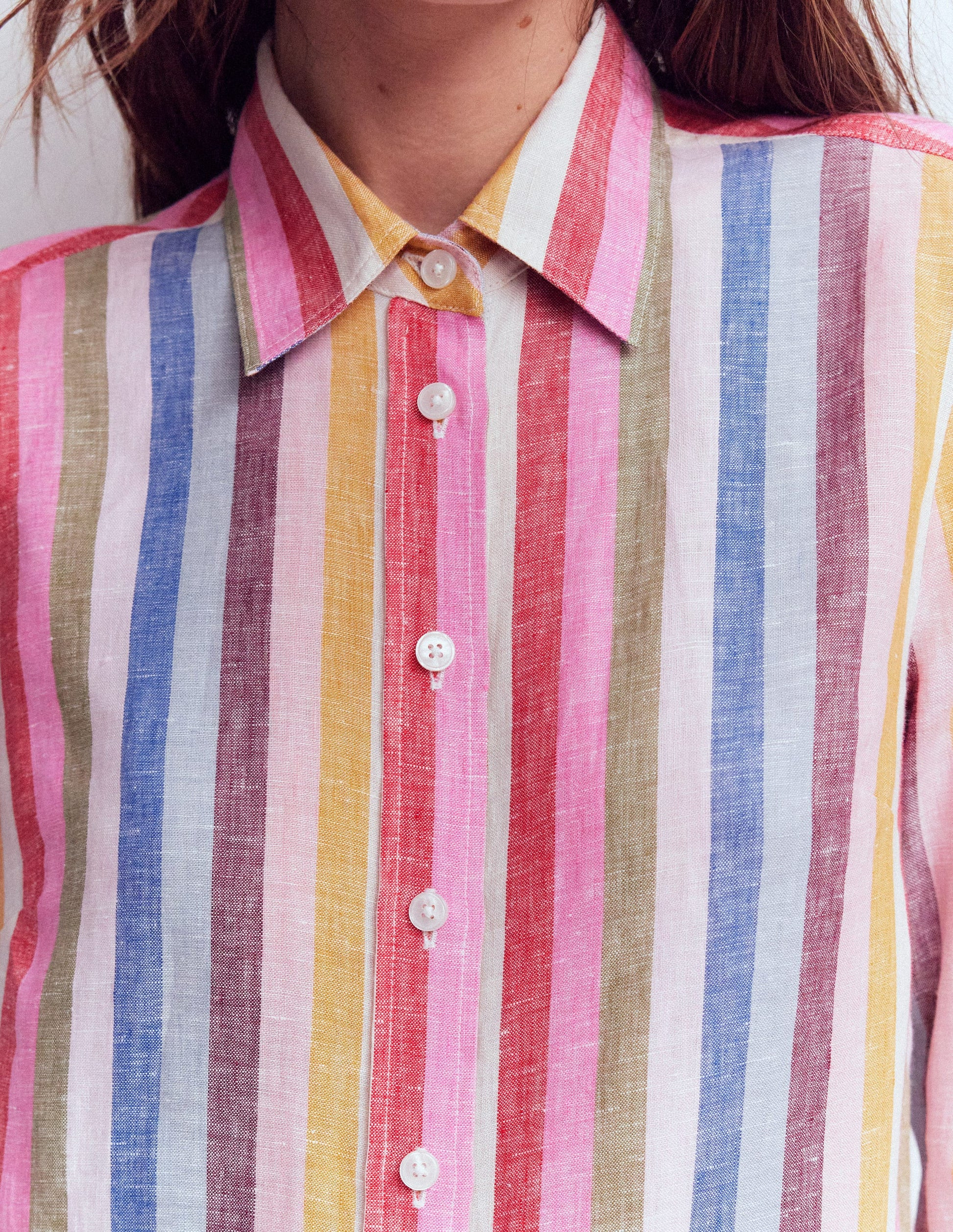 Sienna Linen Shirt
                    
                      
                        Pink, Gree... | Boden DE