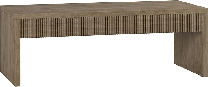 Henn&Hart 58" Wide Rectangular Coffee Table in Weathered Gray, for Home, Living Room, Bedroom, En... | Amazon (US)