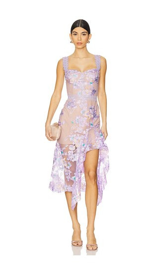 Bronx and Banco Eva Midi Dress in Lavender. - size L | Revolve Clothing (Global)