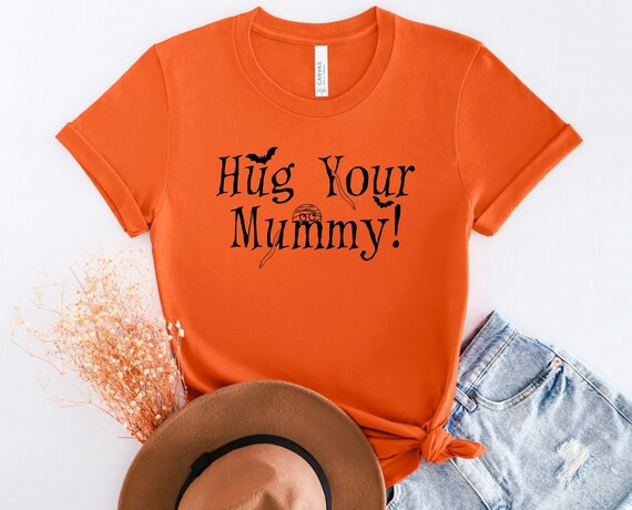Hug Your Mummy Shirt  ORANGE CREWNECK Halloween Shirt Funny - Etsy | Etsy (US)