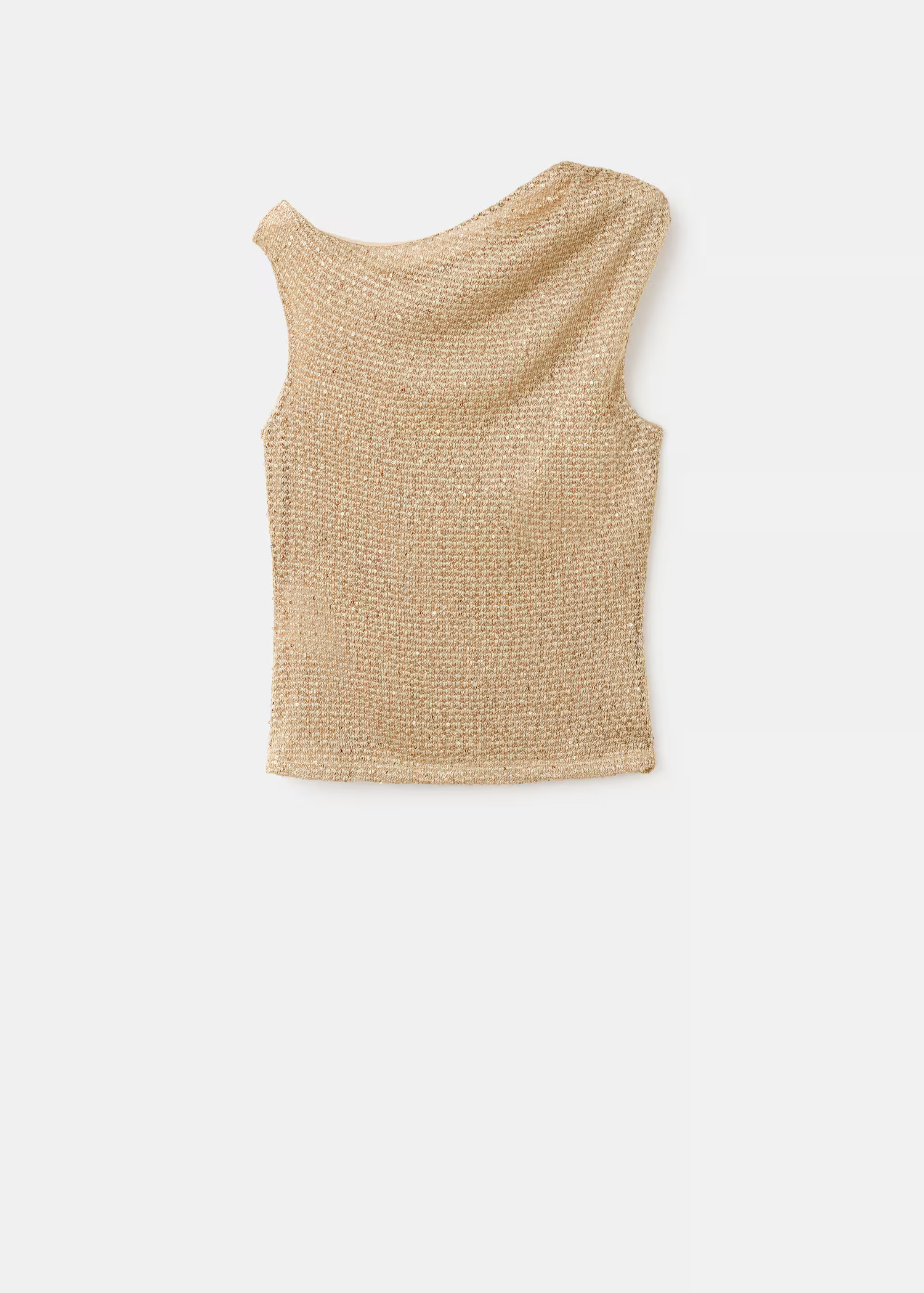 Asymmetric sequin top - Women | MANGO USA | Mango (US/MX/AU)