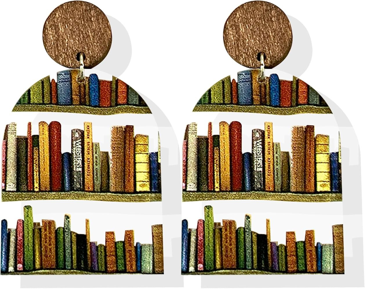 Book Earrings for Women Teacher Earrings Pencil Earrings Funny Earrings for Book Lovers Bookshelf... | Amazon (US)