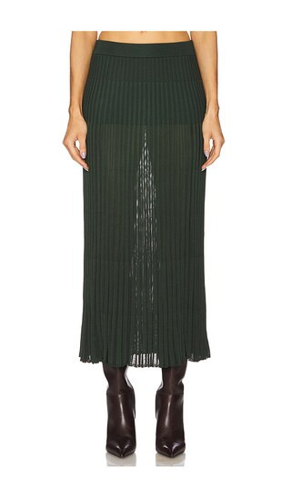 Zimmermann Pleated Midi Skirt in Dark Green. - size 1/S | Revolve Clothing (Global)
