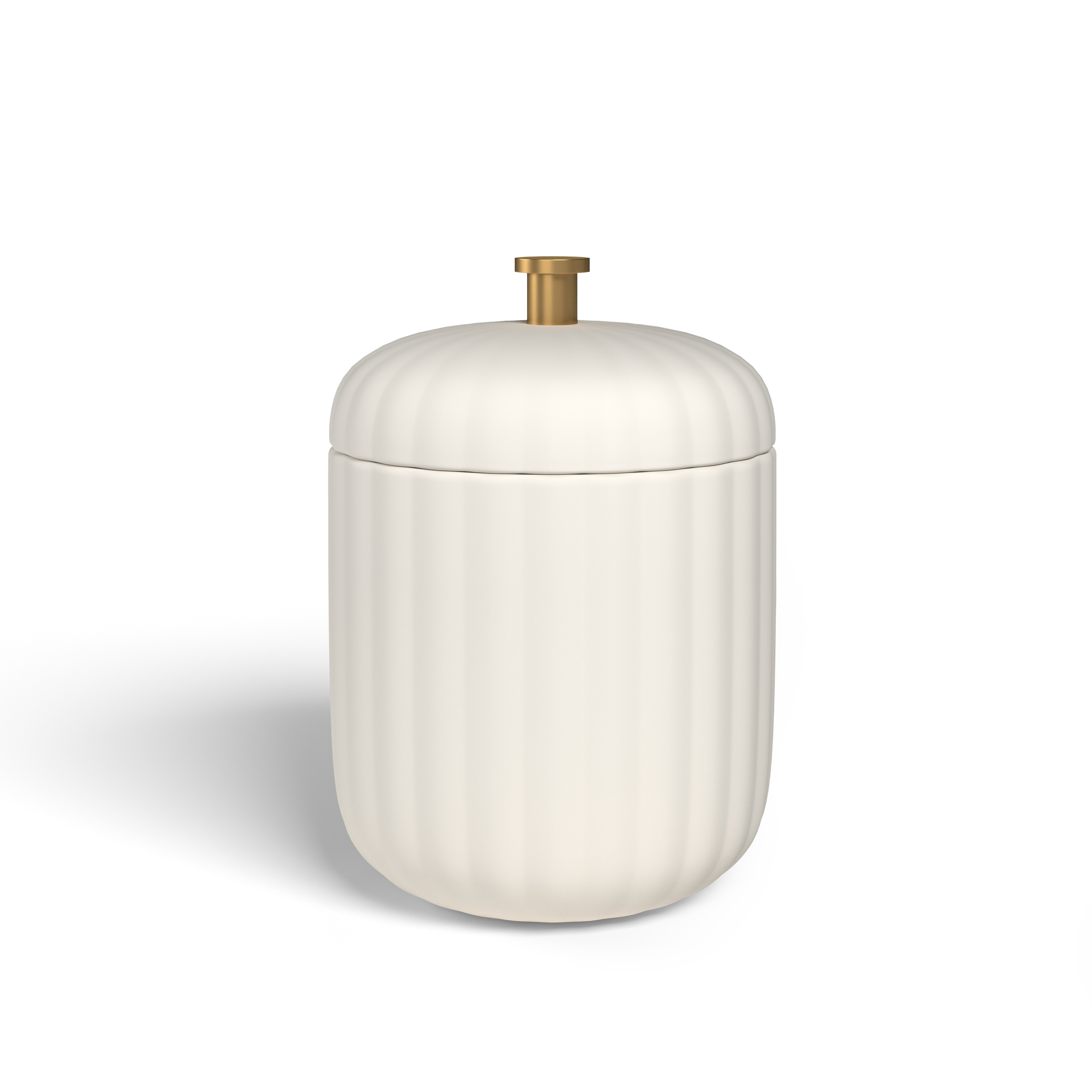 Beautiful Fluted Stoneware 2-Piece Vanity Jar Set by Drew Barrymore, Off White | Walmart (US)