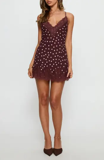 Call My Lover Polka Dot Mini Slipdress | Nordstrom