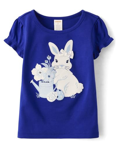 Gymboree,and Toddler Embroidered Graphic Short Sleeve T-Shirts,Blue Bunny,12-18 Months | Amazon (US)