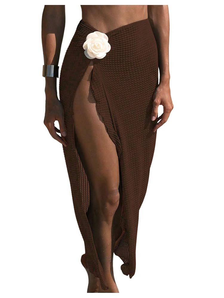 Verdusa Women's Swim Cover Up Skirt Beach Bathing Suit Cover Up Skirts Vacation Outfits | Amazon (US)