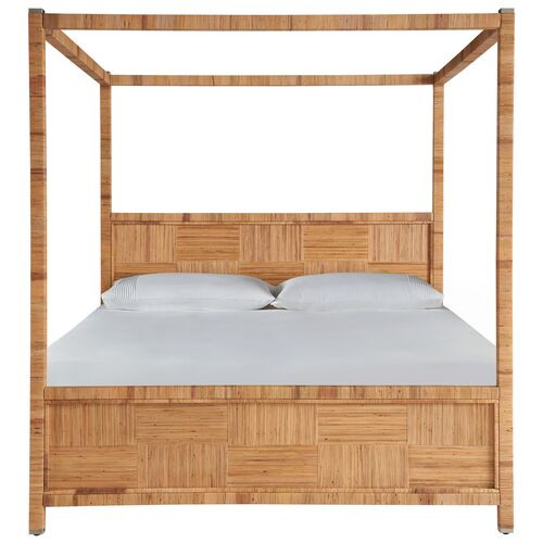 Coastal Living Key West Poster Bed, Natural Rattan | One Kings Lane