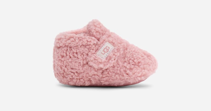UGG® Infants' Bixbee Terry Cloth Bootie in Shell Curly Faux Fur, Size 12-18 mos | UGG (US)