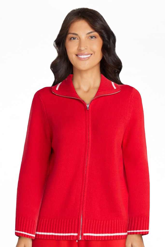 Free Assembly Women's Zip Front Sweater with Long Sleeves, Midweight, Sizes XS-XXL | Walmart (US)