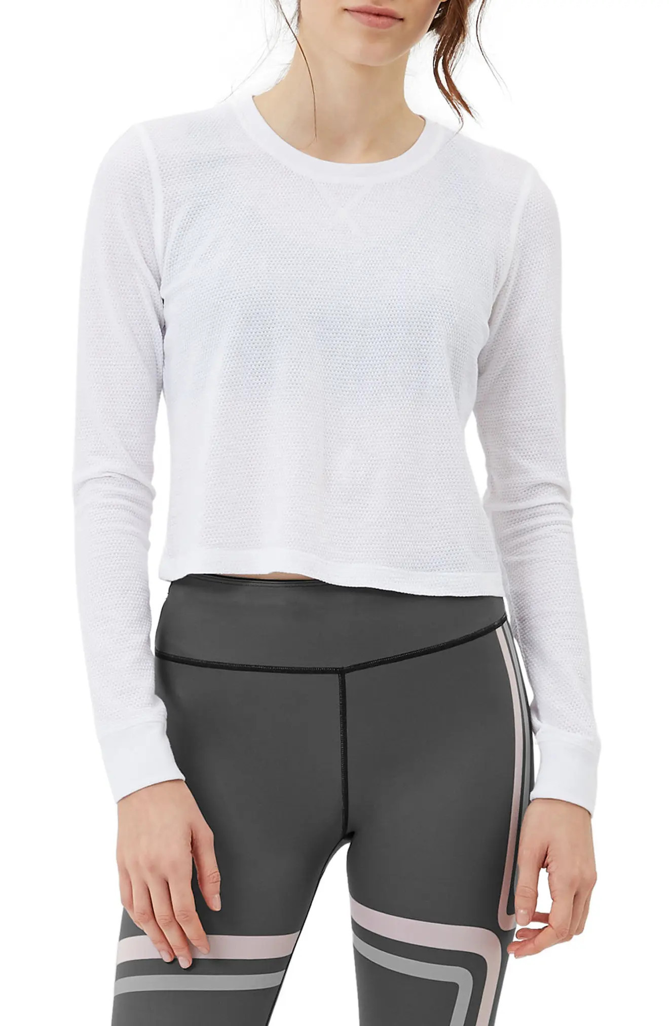 Waffle Knit Crop Tee | Nordstrom