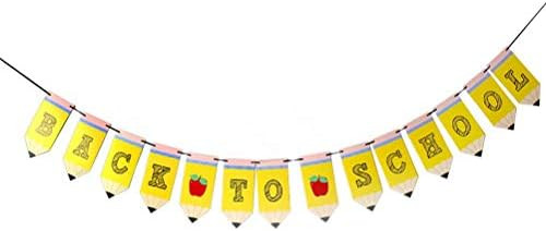 BinaryABC Back to School Bunting Banner,First Day of School Sign,First Day of School Decoration S... | Amazon (US)