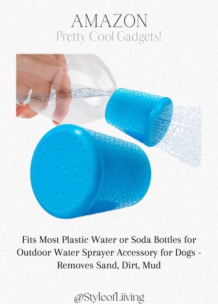 Amazon gadgets fits most water or soda bottles for outdoor water sprayer accessories for dogs, kids, removes sand, dirt, mud, etc.

#LTKKids #LTKSwim #LTKFamily