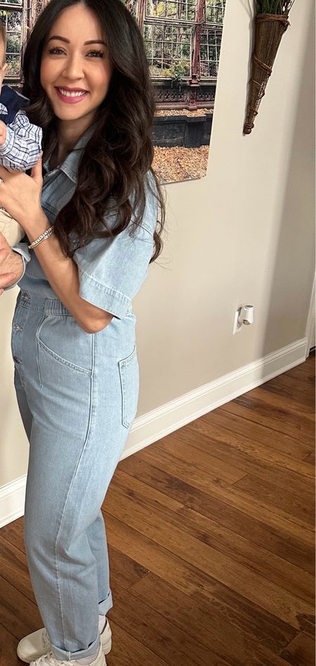 Denim jumpsuit 👖💙 linking below plus its Amazon dupe! 

Spring look, holiday, holiday look, bag, vacation, earrings, hoops, drop earrings, cross body, sale, sale alert, flash sale, sales, ootd, style inspo, style inspiration, outfit ideas, neutrals, outfit of the day, ring, belt, jewelry, accessories, sale, tote, tote bag, leather bag, bags, gift, gift idea, capsule wardrobe, co-ord, sets, dress, maxi dress, drop earrings, sandals, heels, strappy heels, target, target finds, jumpsuit, amazon finds, sunglasses, sunnie, cargo pants, joggers, trainers, bodysuit 