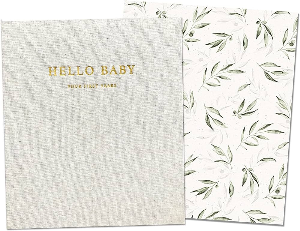 Peachly Unisex Baby Memory Book | Minimalist Baby First Year Keepsake for Milestones | Baby Books... | Amazon (US)