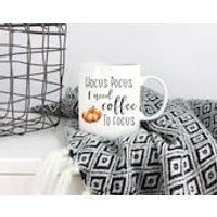 Hocus Pocus I need Coffee To Focus Mug, Funny Mug, Fall Mug, Autumn, Hocus Pocus, Halloween Mug, Gift, Present, Gift for Her, Coffee Mug | Etsy (US)