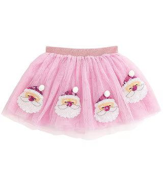 Baby Girls Sequin-Embellished Santa Face Applique Layered Mesh Skirt | Dillard's