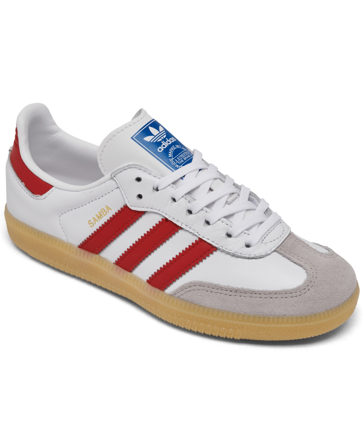 Adidas Originals Little Kids Samba Og Casual Sneakers from Finish Line - White/Red | Macy's