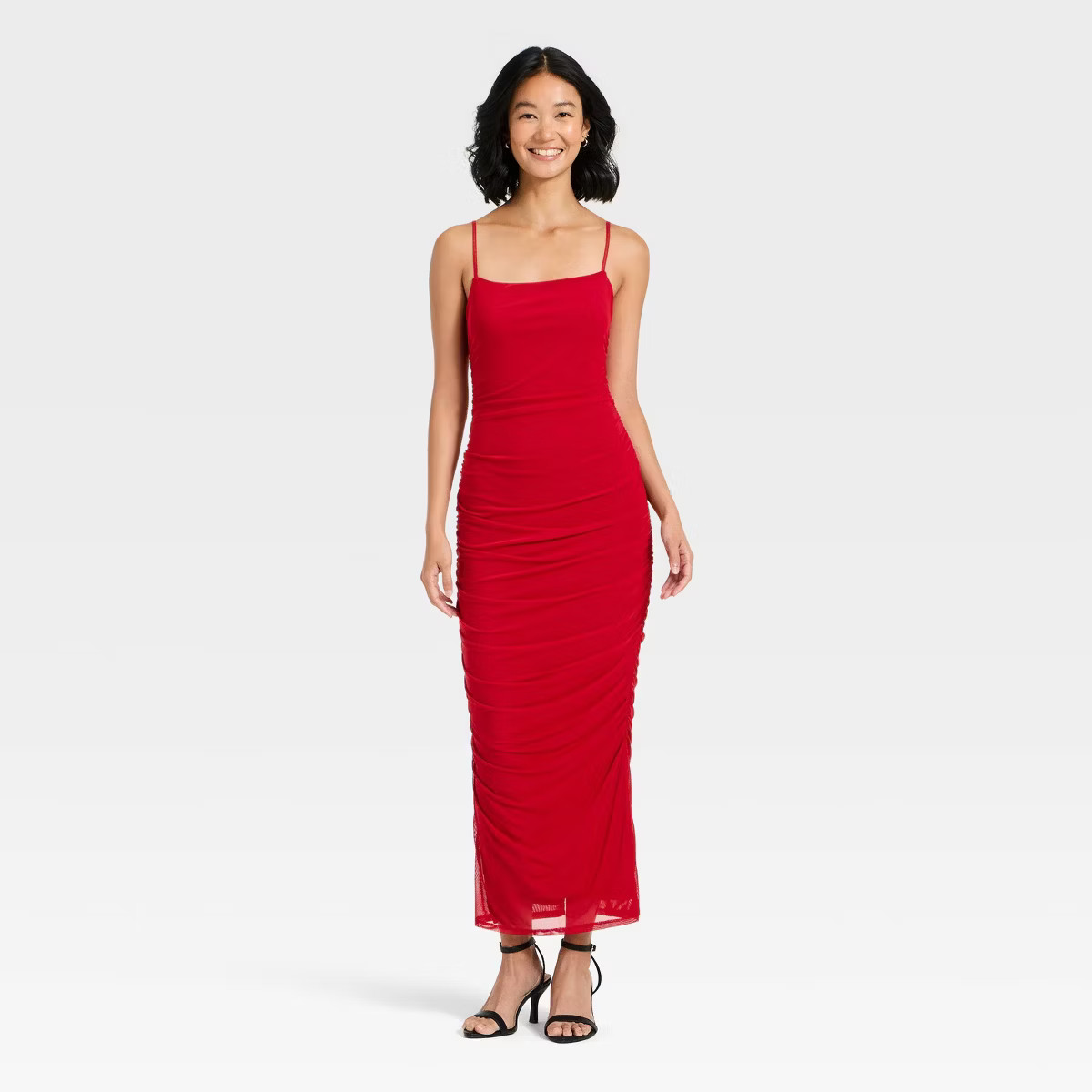 Women's Ruched Midi Slip Dress - A New Day™ | Target