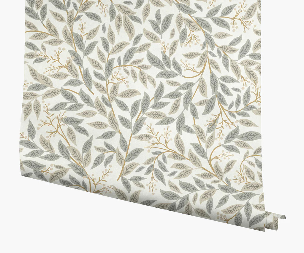 Willowberry Wallpaper - Linen & White | Rifle Paper Co.