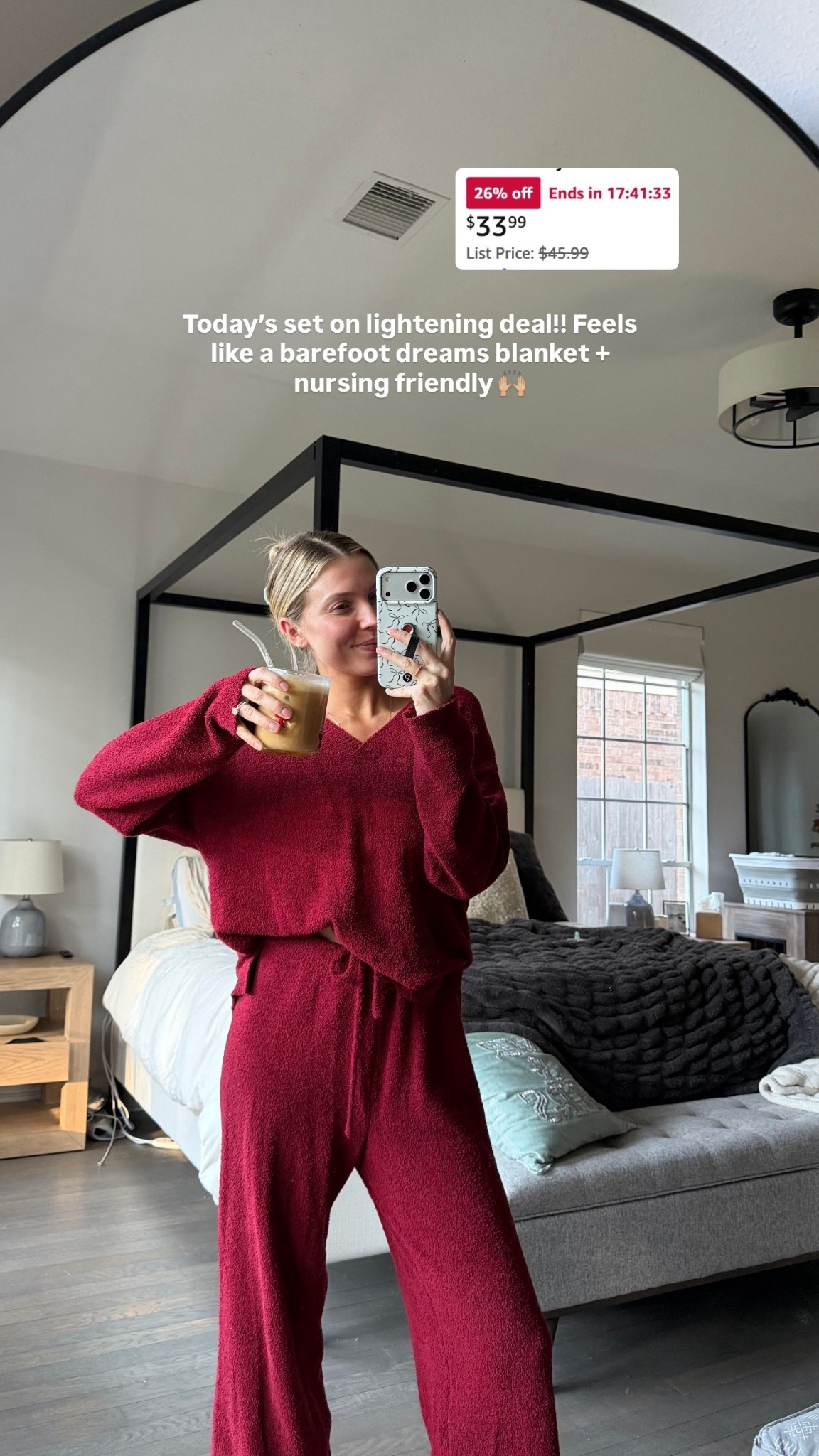 Cozy lounge set! Nursing friendly!! Size M