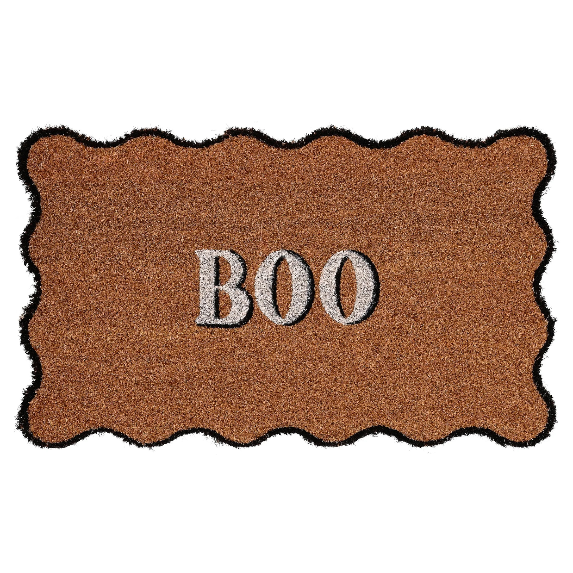 My Texas House Halloween Multicolor Scallop Boo Outdoor Coir Doormat, 18" x 30" | Walmart (US)