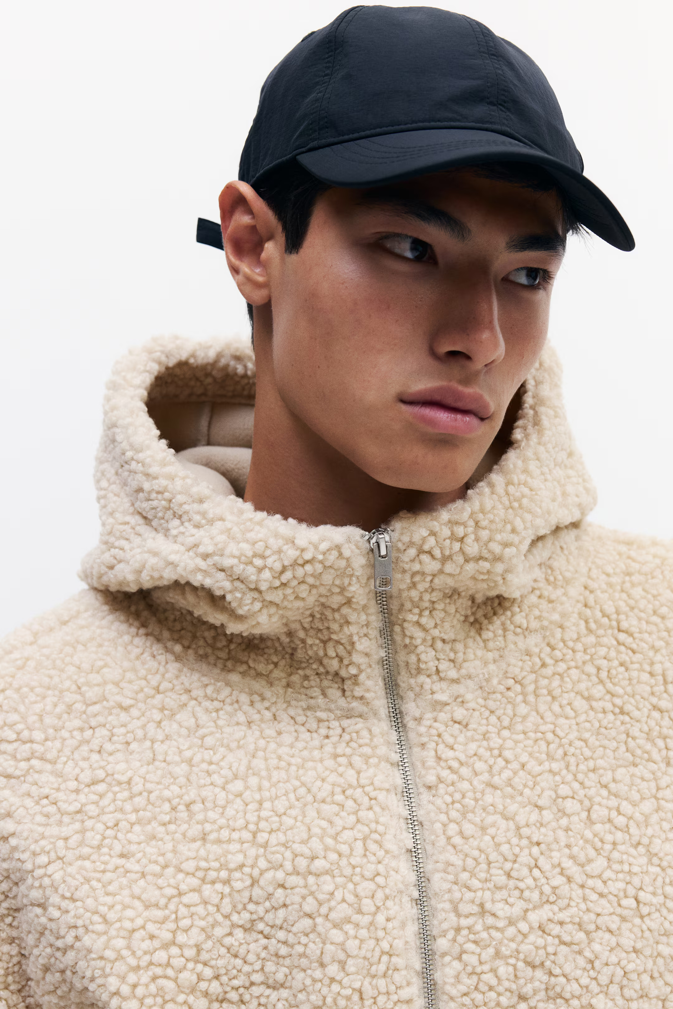 Loose-Fit Hooded Teddy Fleece Jacket | H&M (US + CA)