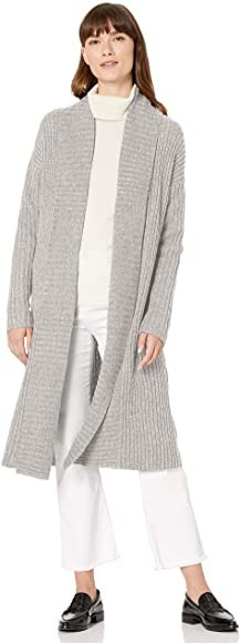 Amazon Essentials Women's Oversized Open Front Knee Length Sweater Coat | Amazon (US)