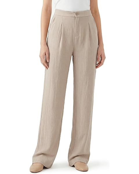 Tall Women 32/34/36 Inseam Linen Pants Wide Leg Casual Palazzo Trousers Summer Beach Lounge Botto... | Amazon (US)
