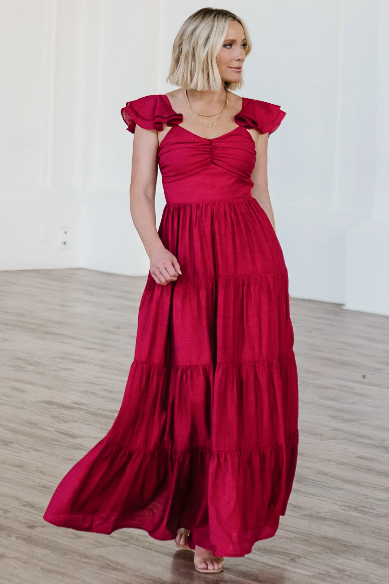 Vivianne Maxi Dress | Deep Red | Baltic Born